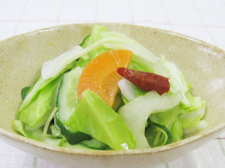 塩もみ野菜の即席漬け